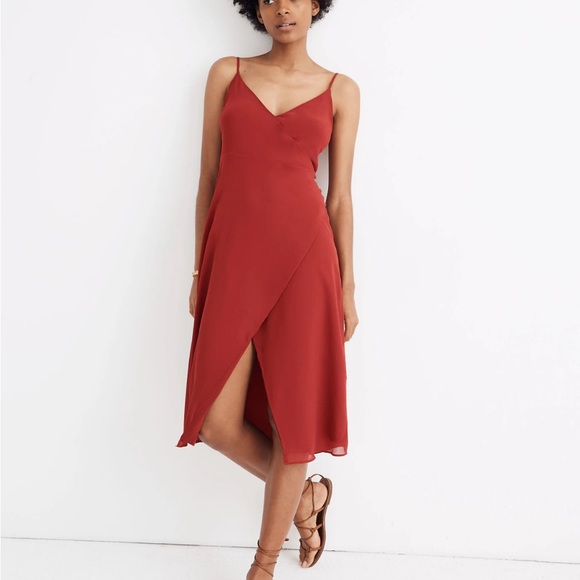 Madewell side button wrap cami dress NWT - Picture 3 of 5